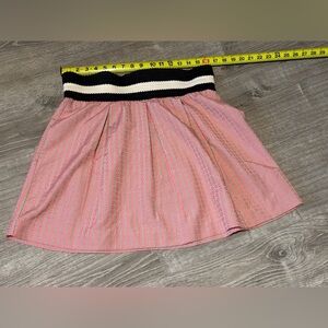 Anthropologie/Maeve pink patterned mini skirt, size Large